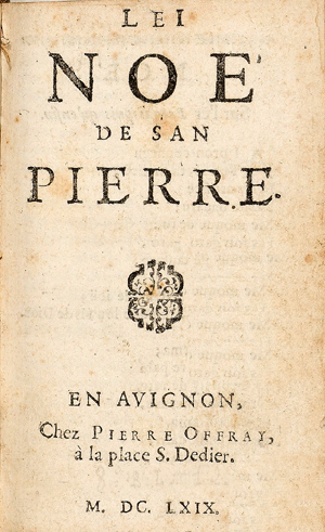 deuxième cahier de noëls composés par Nicolas Saboly, dit Micoulau Sabòli - Lei nouve de San Pierre, Les noels de Saint-Pierre d'Avignon